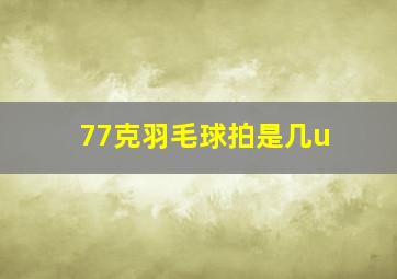 77克羽毛球拍是几u