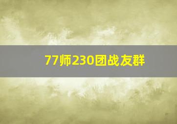 77师230团战友群