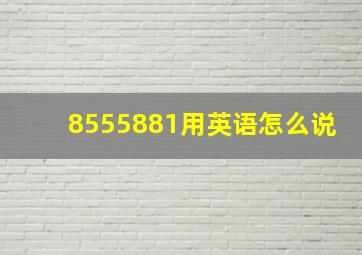 8555881用英语怎么说