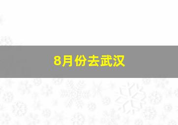 8月份去武汉