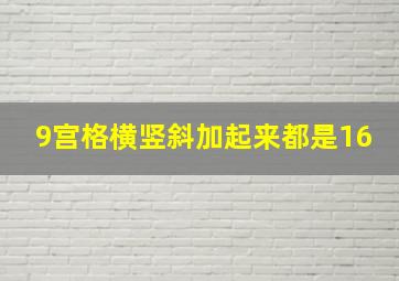 9宫格横竖斜加起来都是16