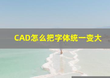 CAD怎么把字体统一变大