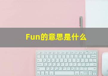 Fun的意思是什么