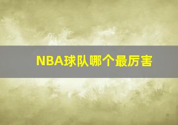 NBA球队哪个最厉害