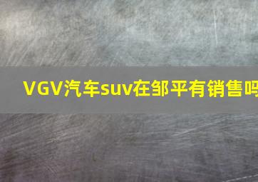 VGV汽车suv在邹平有销售吗