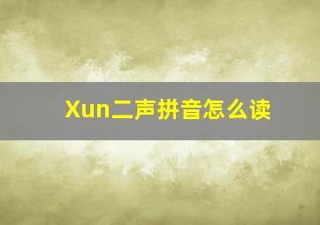 Xun二声拼音怎么读