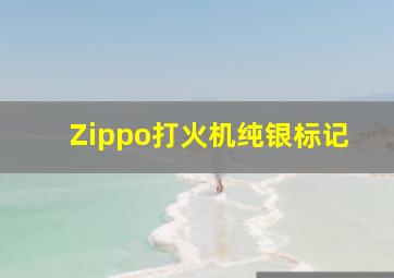 Zippo打火机纯银标记