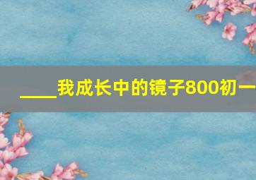 ____我成长中的镜子800初一