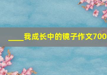 ____我成长中的镜子作文700