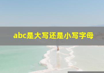 abc是大写还是小写字母