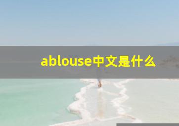 ablouse中文是什么