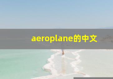 aeroplane的中文