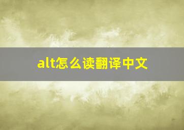 alt怎么读翻译中文