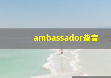 ambassador谐音