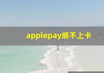 applepay绑不上卡