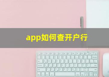 app如何查开户行