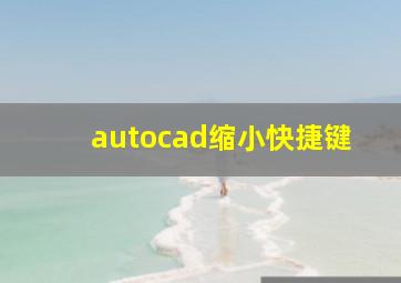 autocad缩小快捷键