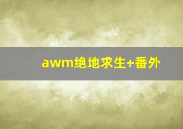 awm绝地求生+番外