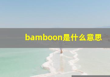 bamboon是什么意思