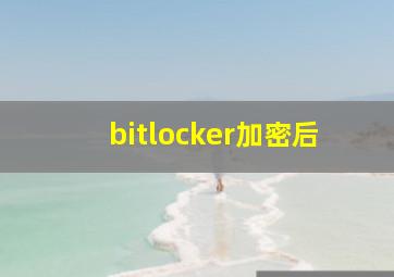 bitlocker加密后