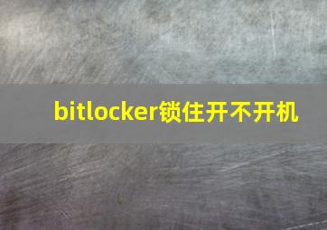 bitlocker锁住开不开机