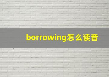 borrowing怎么读音