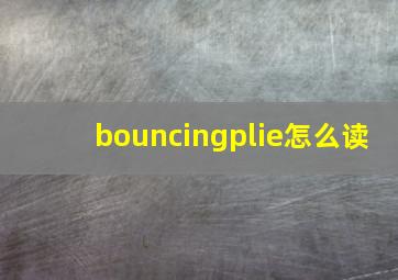 bouncingplie怎么读