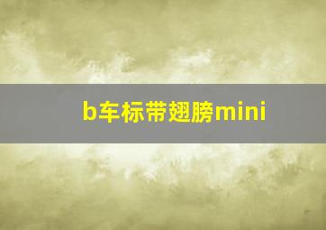 b车标带翅膀mini