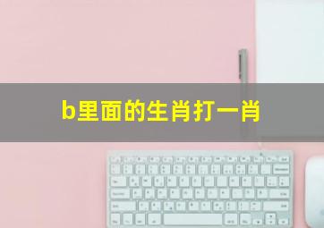 b里面的生肖打一肖