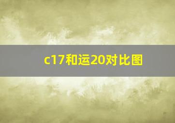 c17和运20对比图