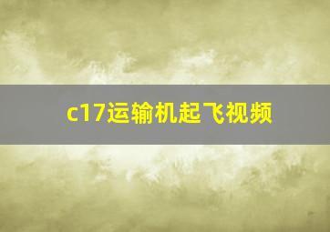 c17运输机起飞视频