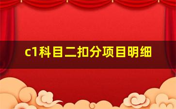 c1科目二扣分项目明细