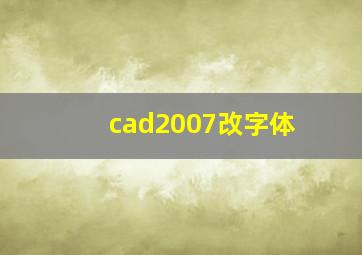 cad2007改字体