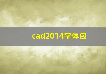 cad2014字体包