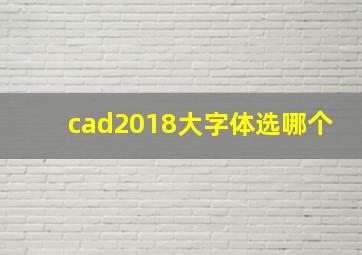 cad2018大字体选哪个