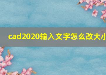 cad2020输入文字怎么改大小