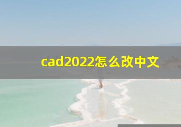 cad2022怎么改中文