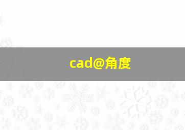 cad@角度