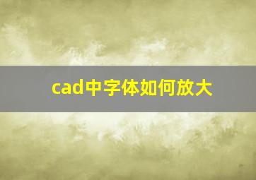 cad中字体如何放大