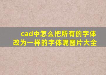 cad中怎么把所有的字体改为一样的字体呢图片大全