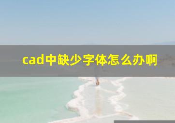 cad中缺少字体怎么办啊