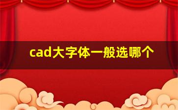 cad大字体一般选哪个