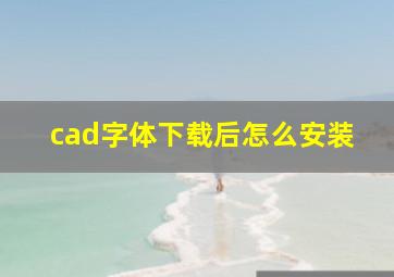 cad字体下载后怎么安装