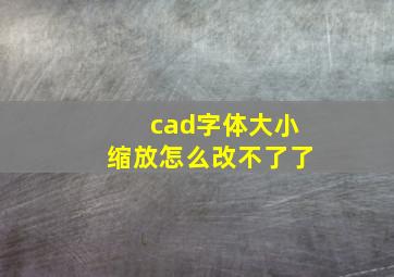 cad字体大小缩放怎么改不了了