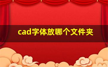 cad字体放哪个文件夹