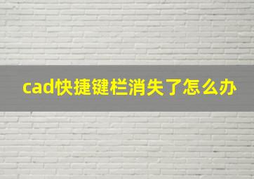 cad快捷键栏消失了怎么办