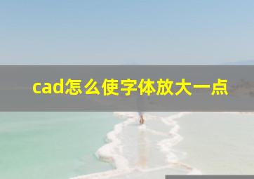 cad怎么使字体放大一点