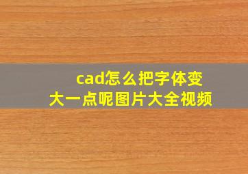 cad怎么把字体变大一点呢图片大全视频