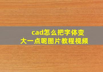 cad怎么把字体变大一点呢图片教程视频