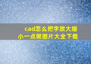 cad怎么把字放大缩小一点呢图片大全下载